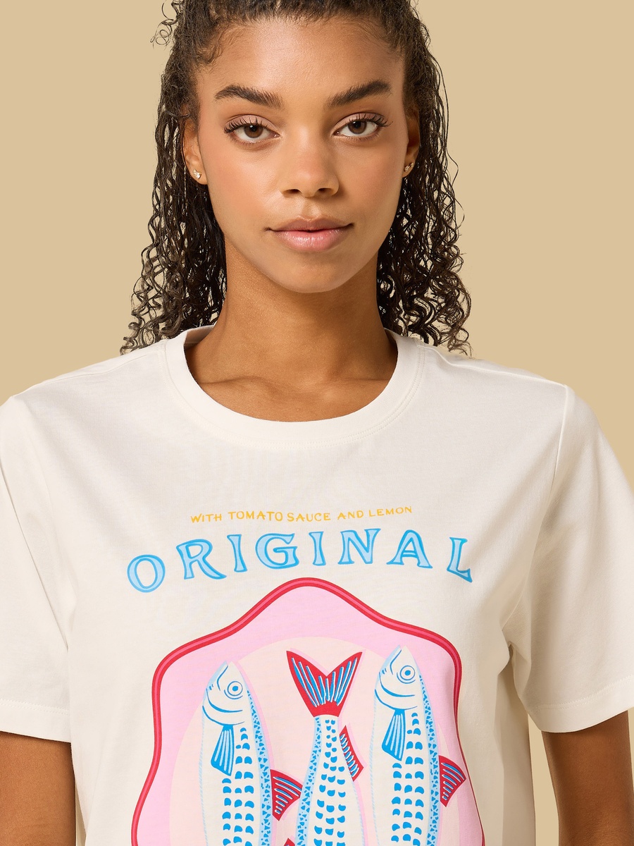 Sardines Print T-Shirt