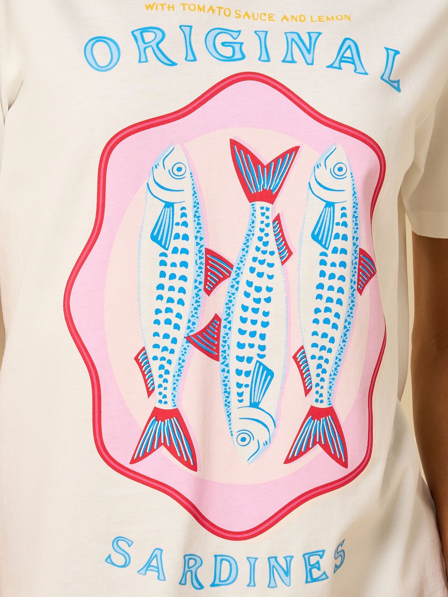Sardines Print T-Shirt