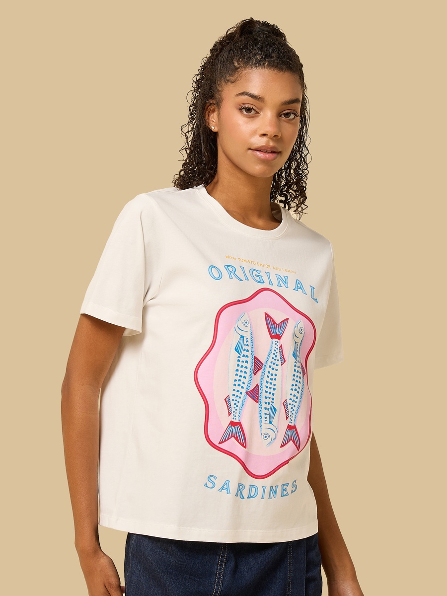 Sardines Print T-Shirt