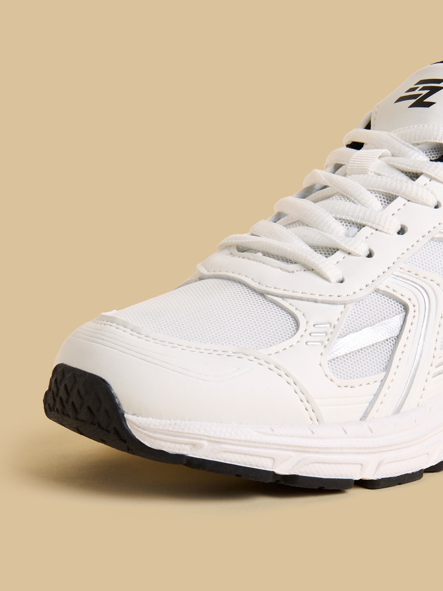 Panelled Sports Shoes with Lace-Up Closure