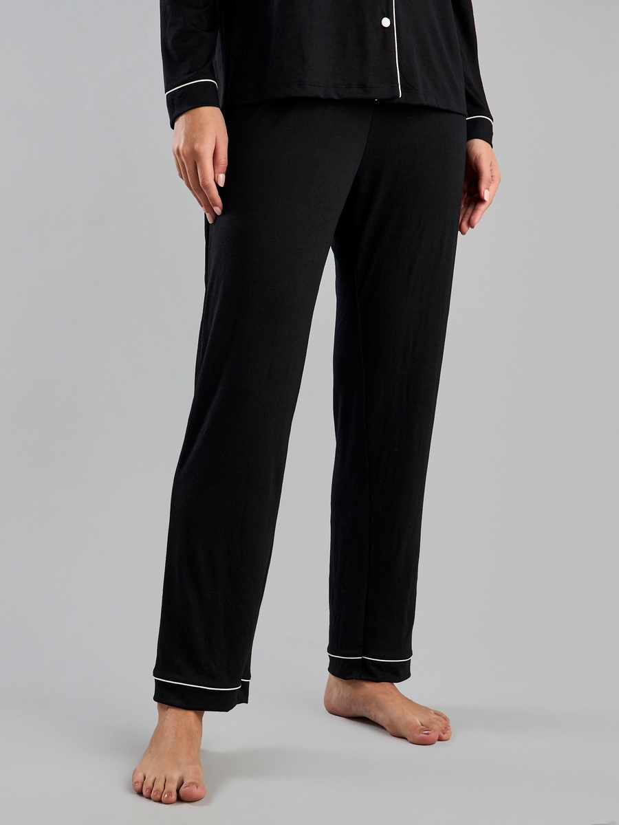 Piping Detail Shirt and Pyjama Set