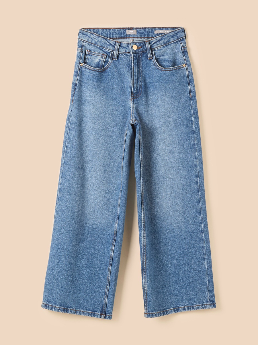 Denim Culottes with Belt