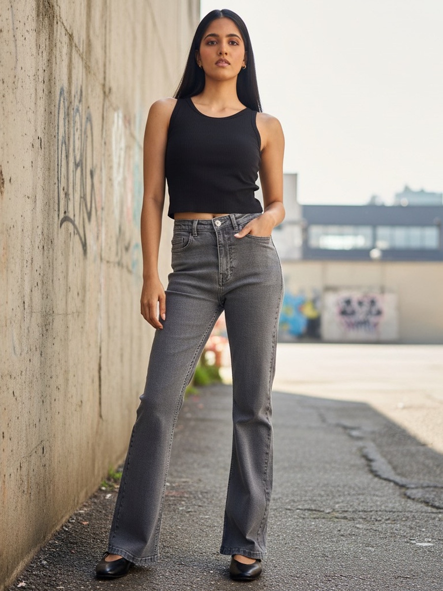 High-Rise Flared Jeans