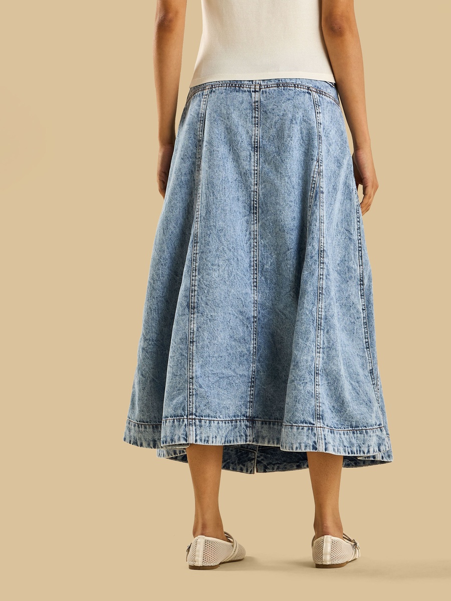 Panelled Midi Better Cotton Skirt