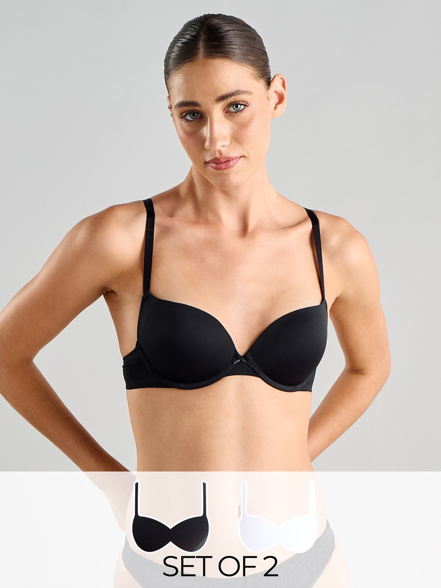 Pack of 2 - Plain Plunge Bra