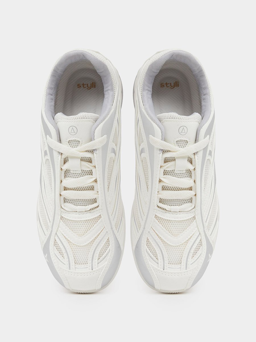 Color Block Lace-Up Sneakers