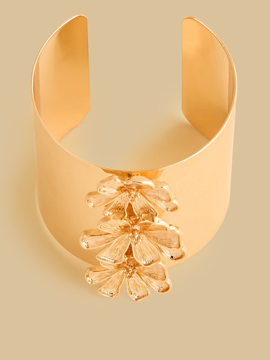 Floral Embellished Cuff Bracelet
