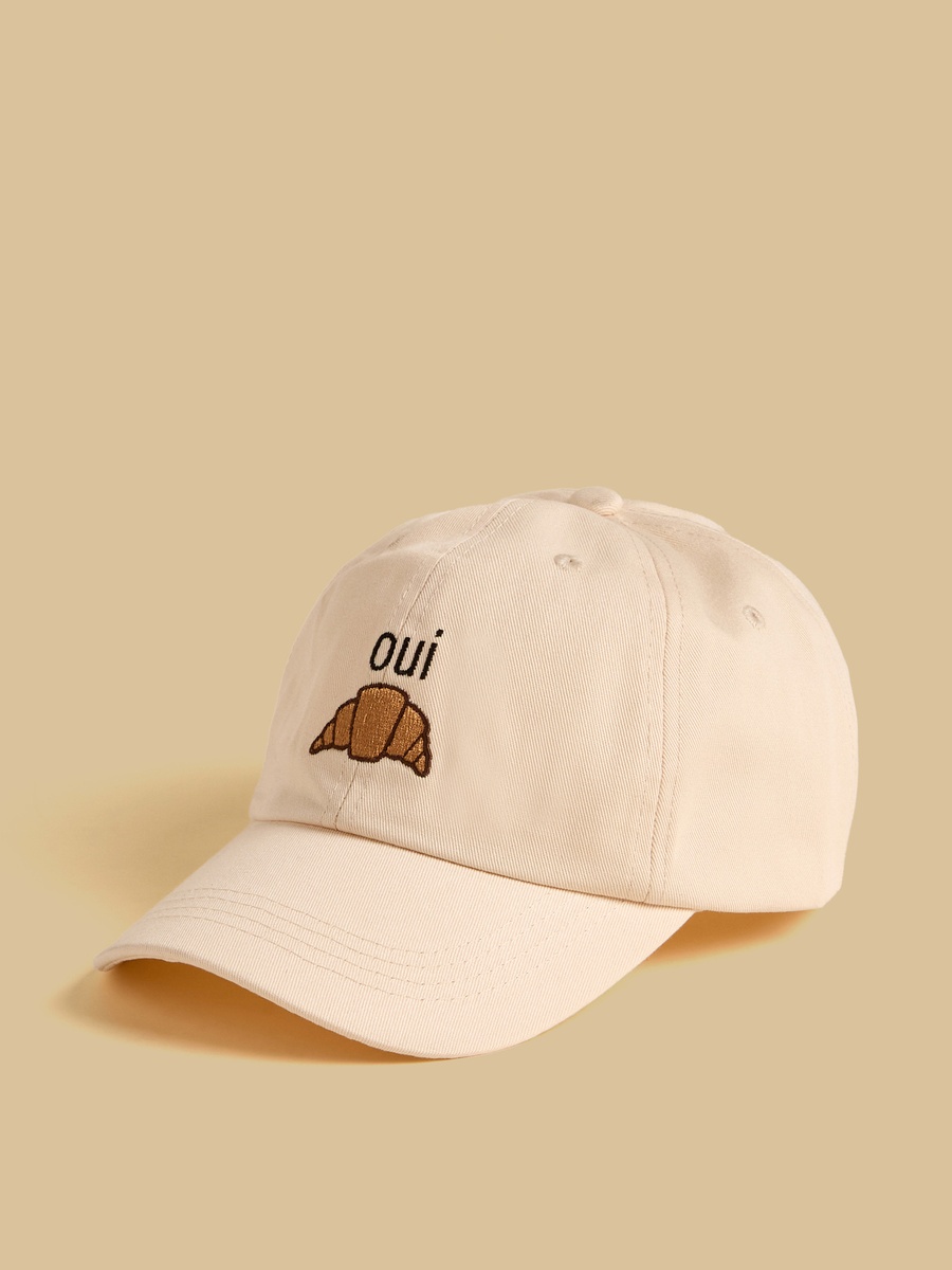 Embroidered Cap with Hook and Loop Strap Closure