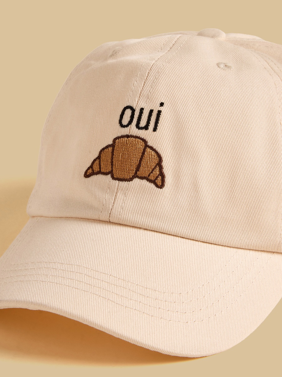 Embroidered Cap with Hook and Loop Strap Closure