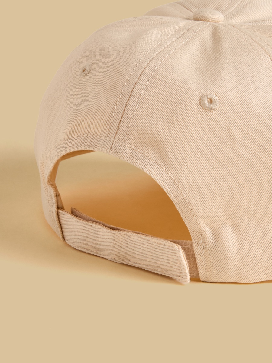 Embroidered Cap with Hook and Loop Strap Closure