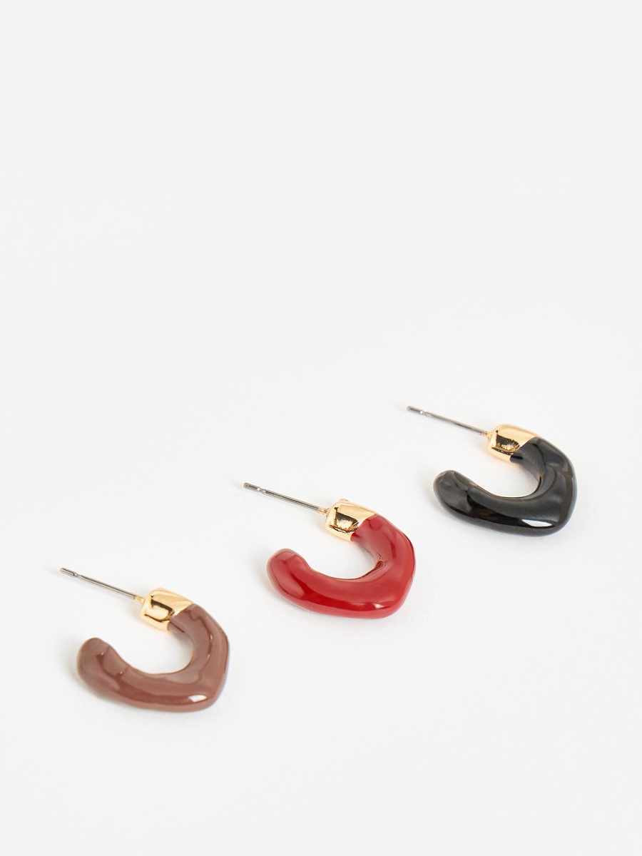 Pack of 3 - Hoop Earrings with Pushback Closure
