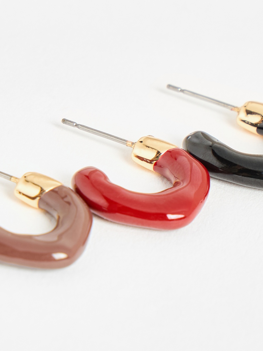 Pack of 3 - Hoop Earrings with Pushback Closure