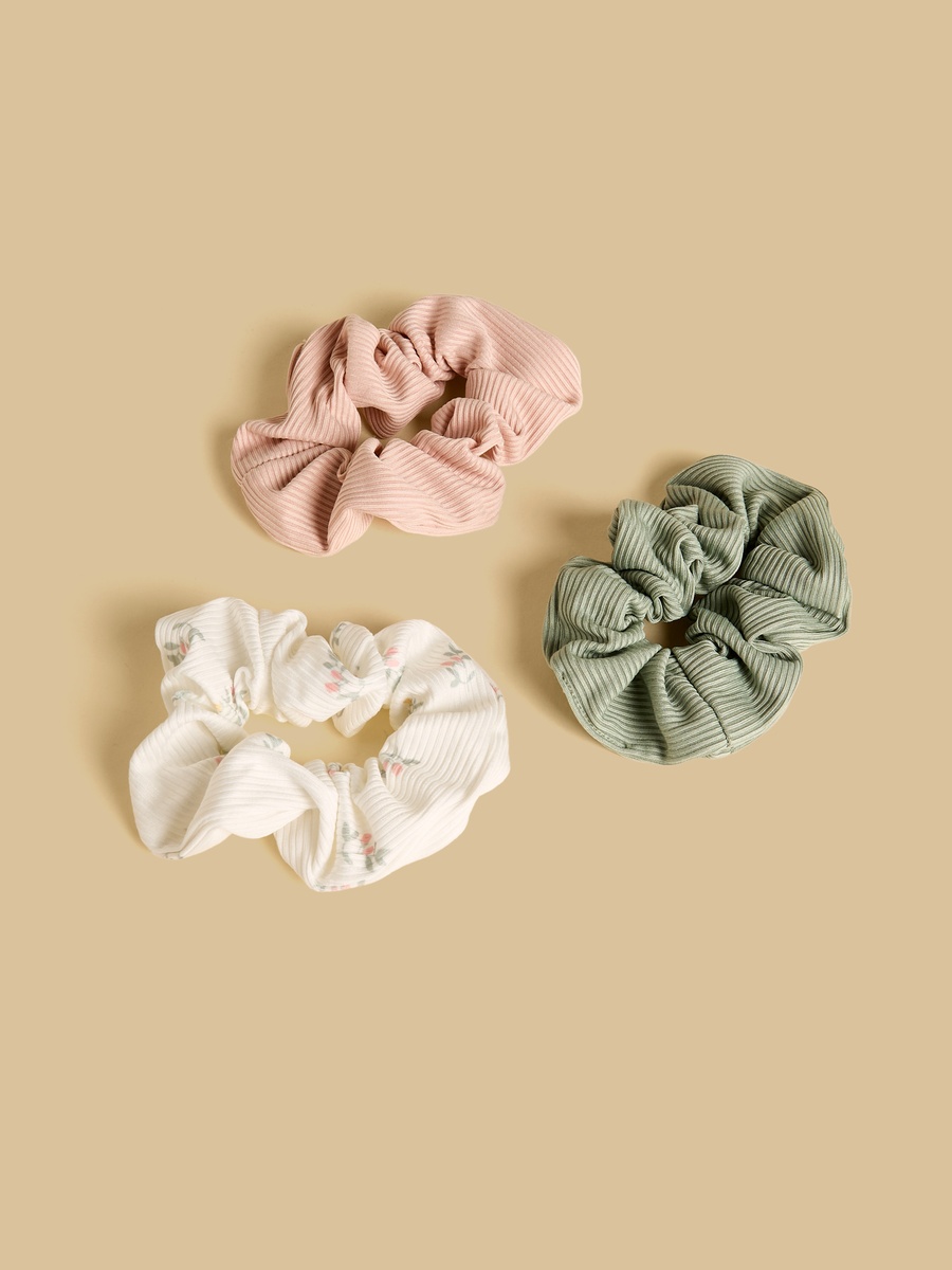 Pack of 3 - Ribbed Scrunchie