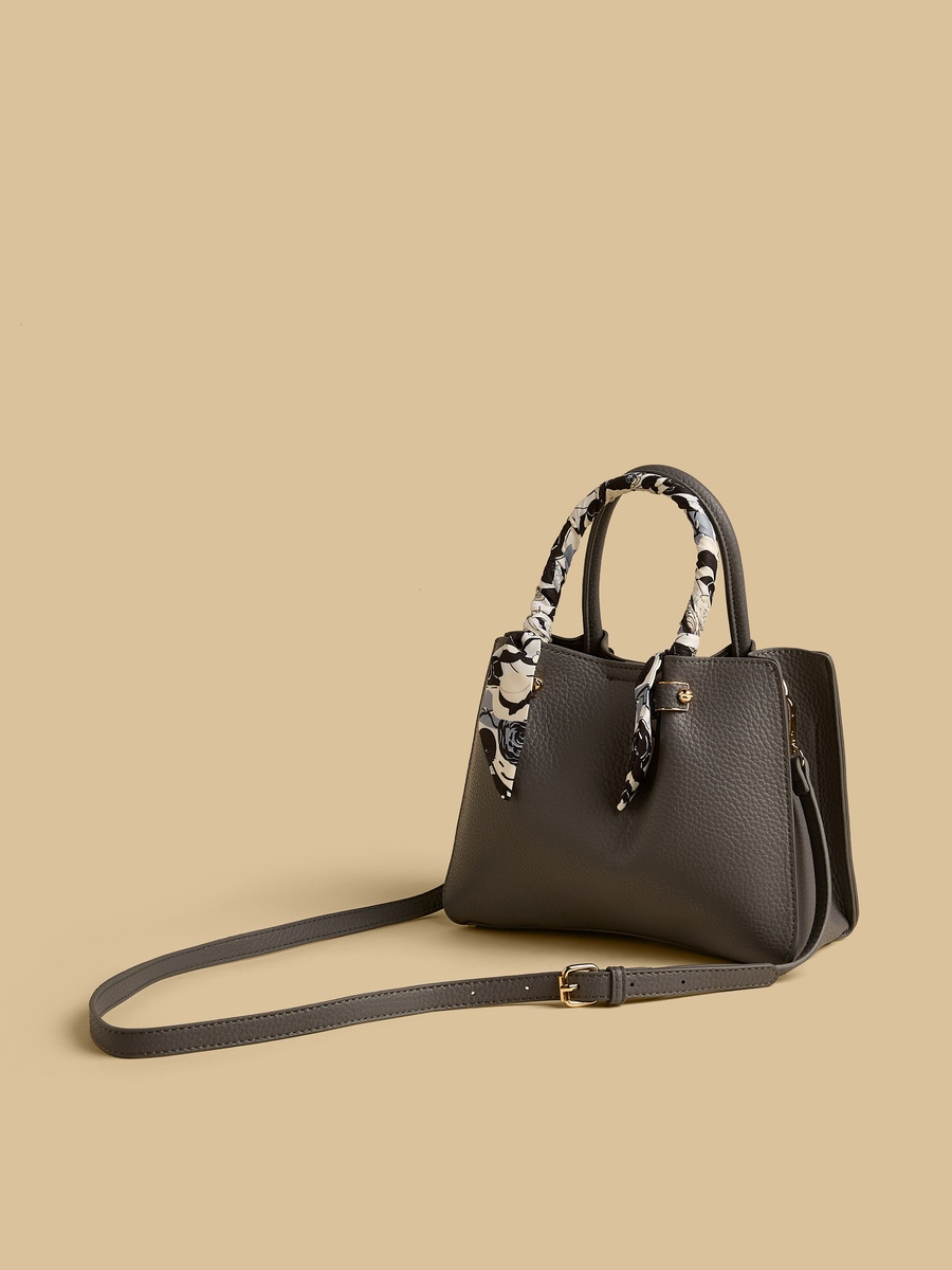 Textured Tote Bag with Detachable Strap