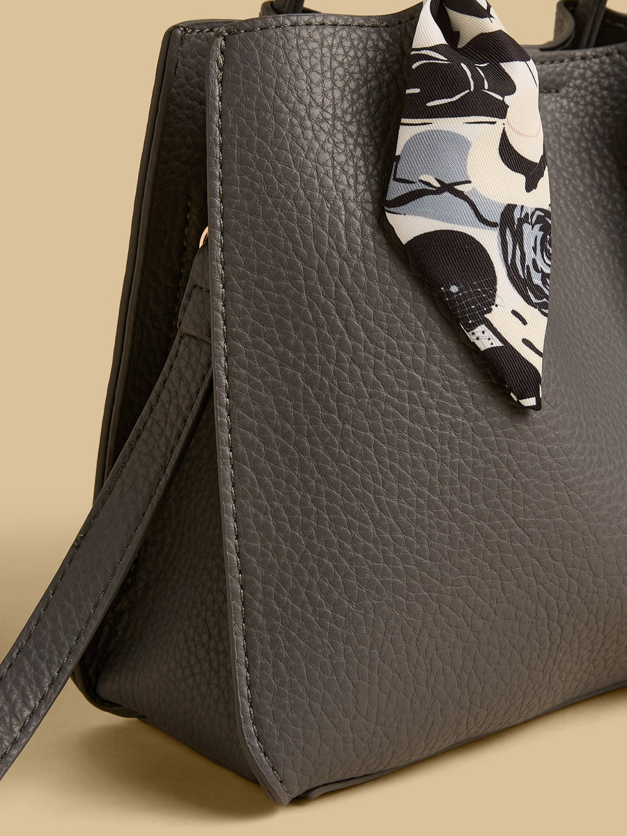 Textured Tote Bag with Detachable Strap