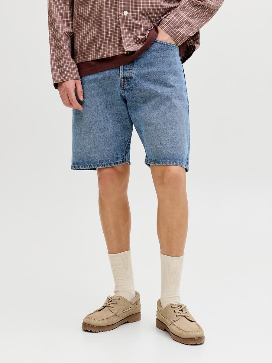 Men Loose Fit Denim Shorts