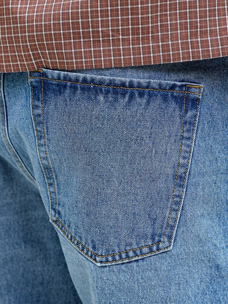 Men Loose Fit Denim Shorts