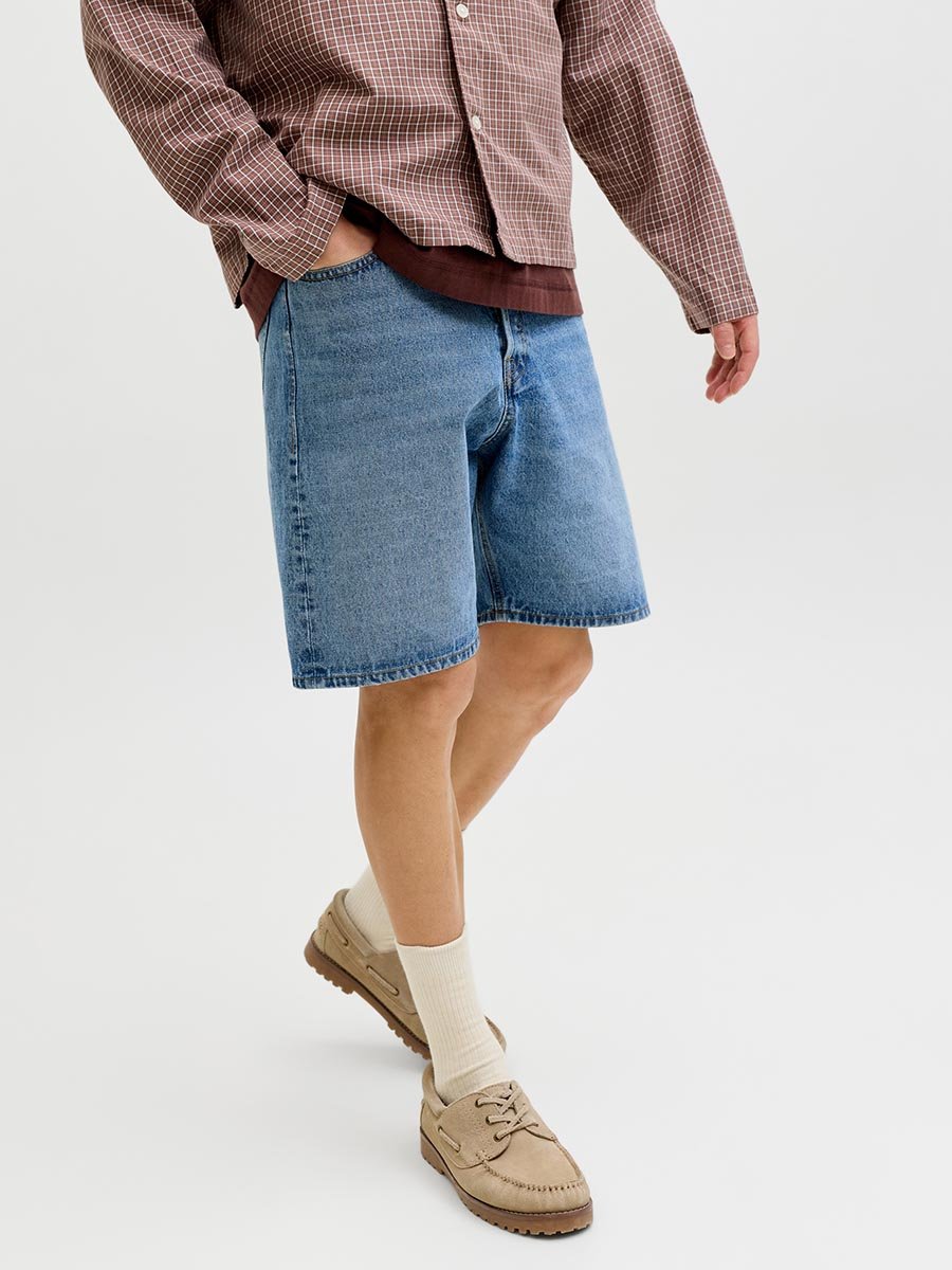 Men Loose Fit Denim Shorts