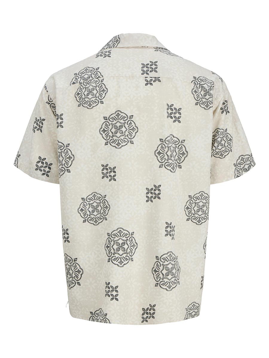 Men Graphic Print Resort Collar Shirt