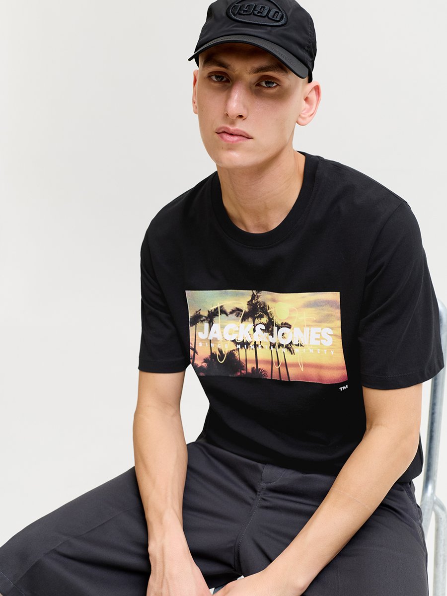 Men Graphic Print Cotton T-Shirt