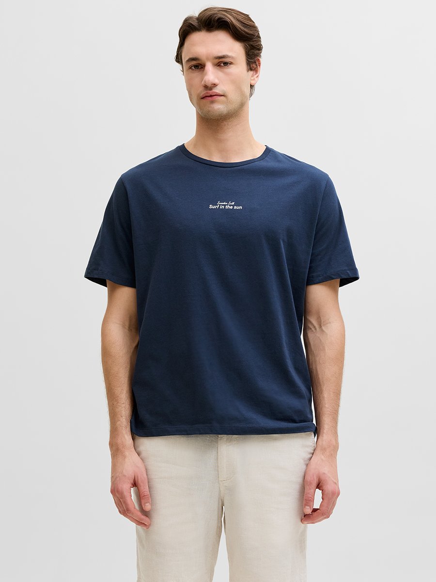 Men Graphic Print Crew Neck T-Shirt