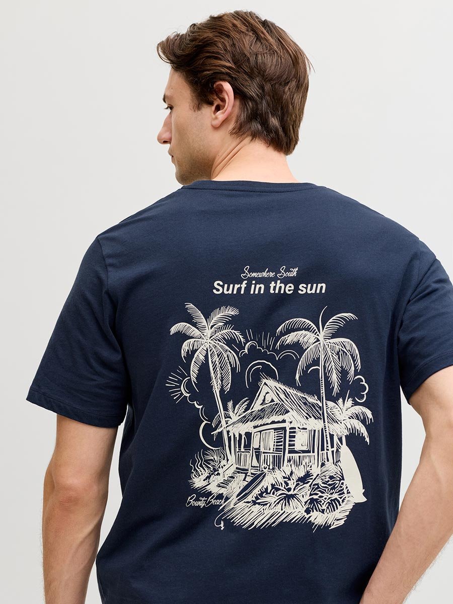 Men Graphic Print Crew Neck T-Shirt