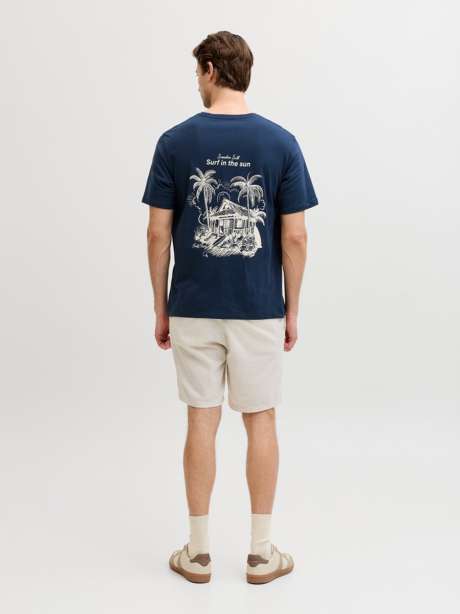 Men Graphic Print Crew Neck T-Shirt