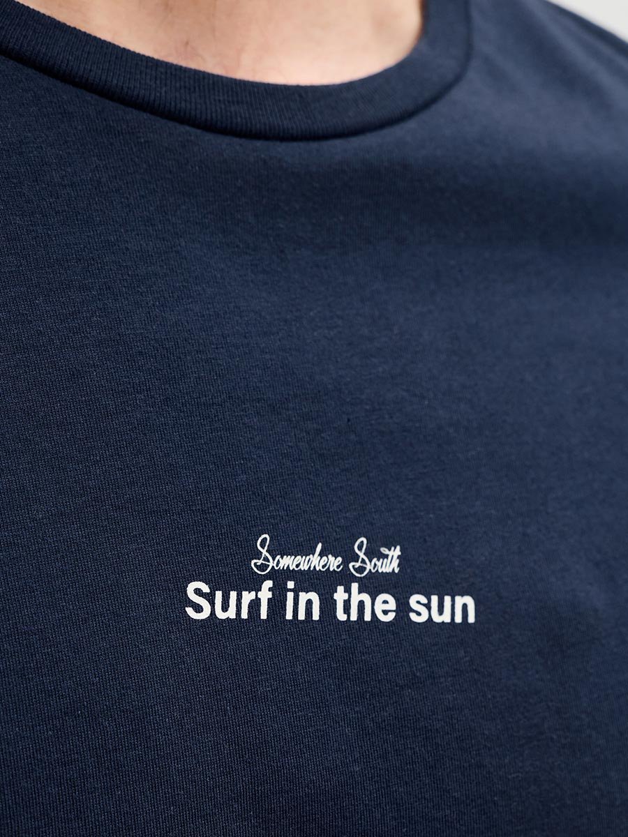 Men Graphic Print Crew Neck T-Shirt