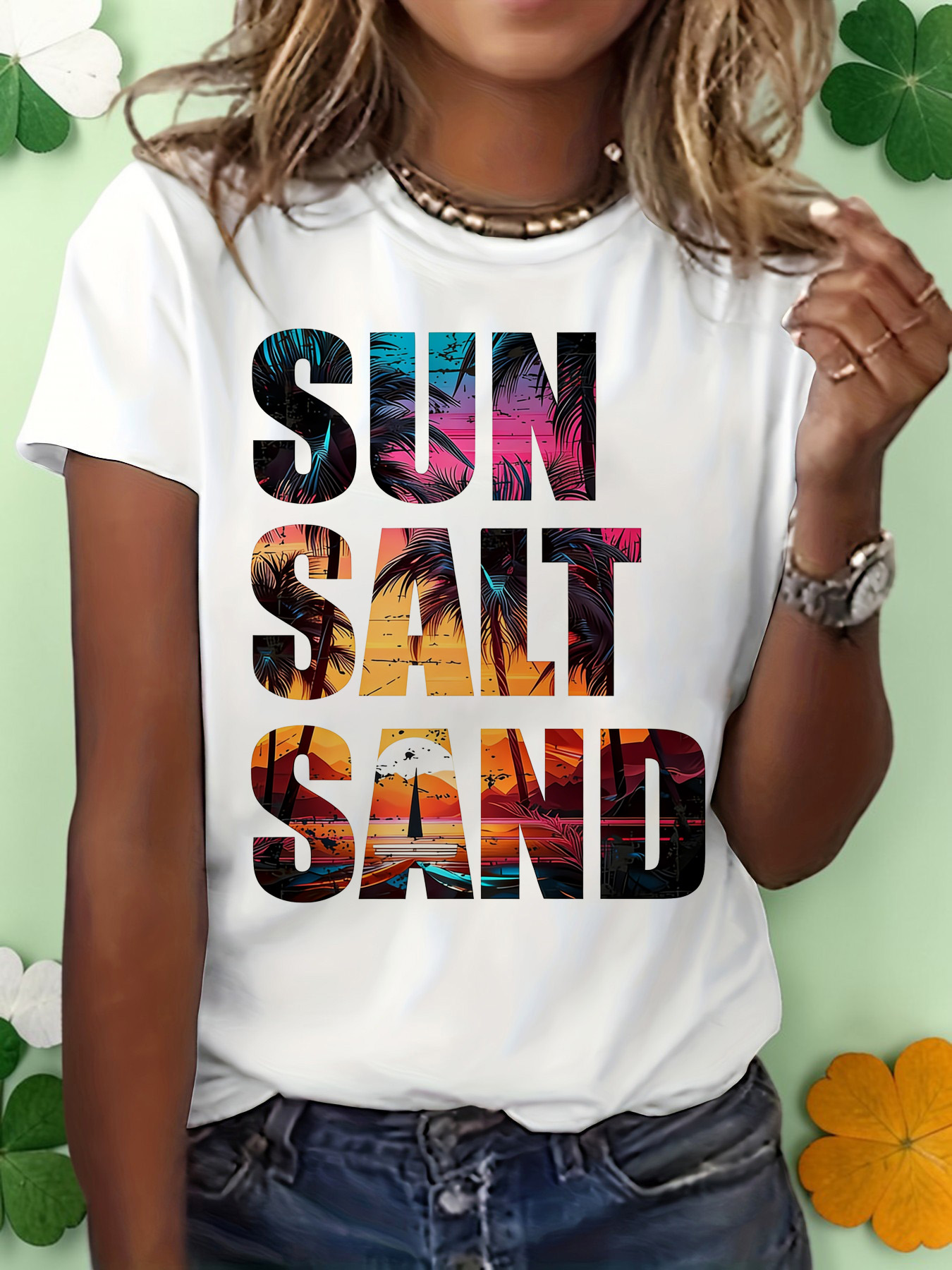 White Graphic Print Short Sleeve T-Shirt