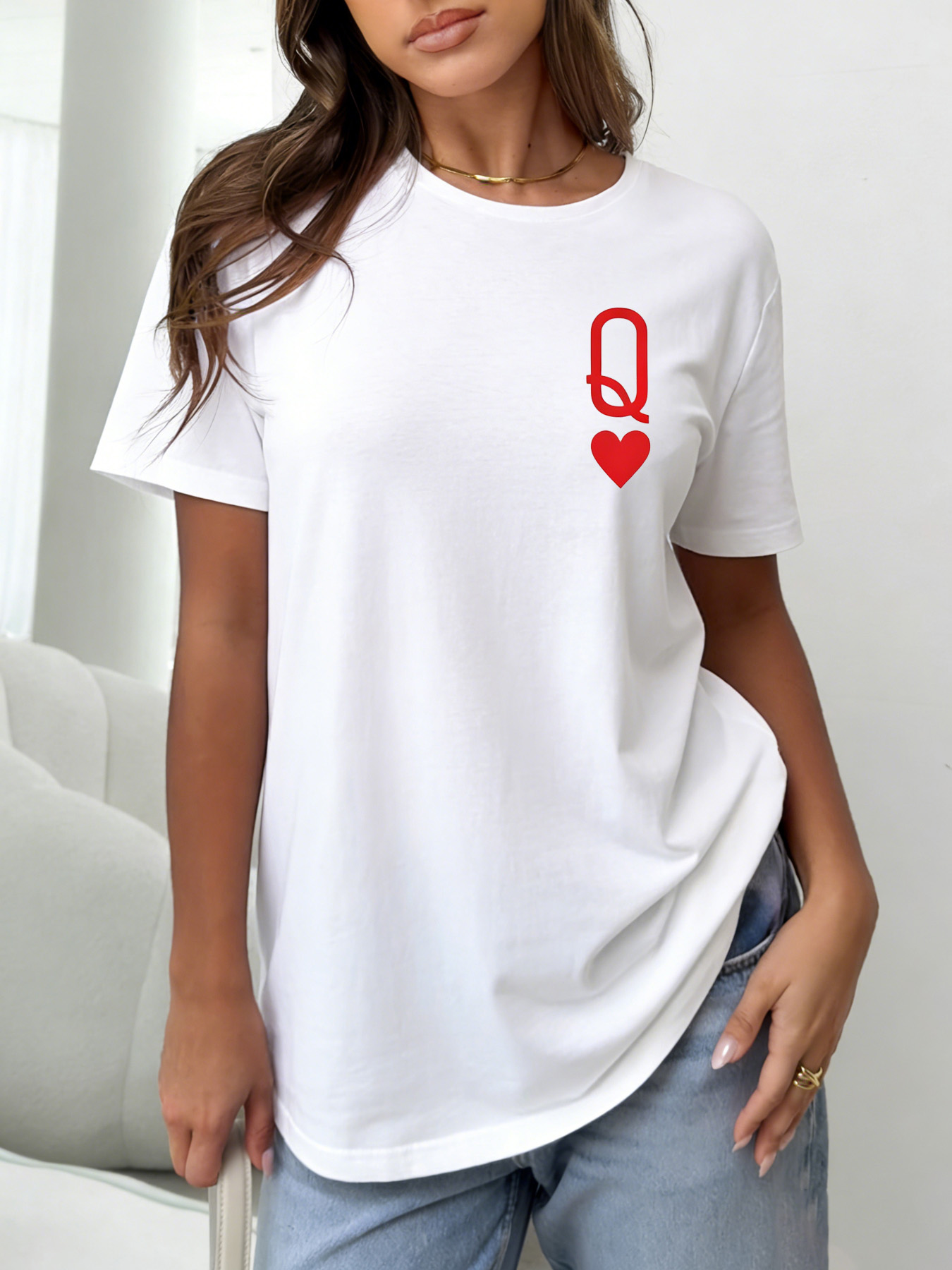 White Graphic Print Short Sleeve T-Shirt
