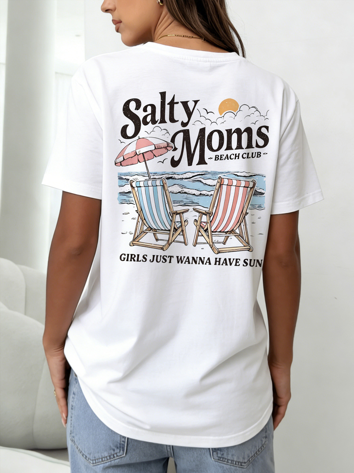 White Graphic Print Short Sleeve T-Shirt