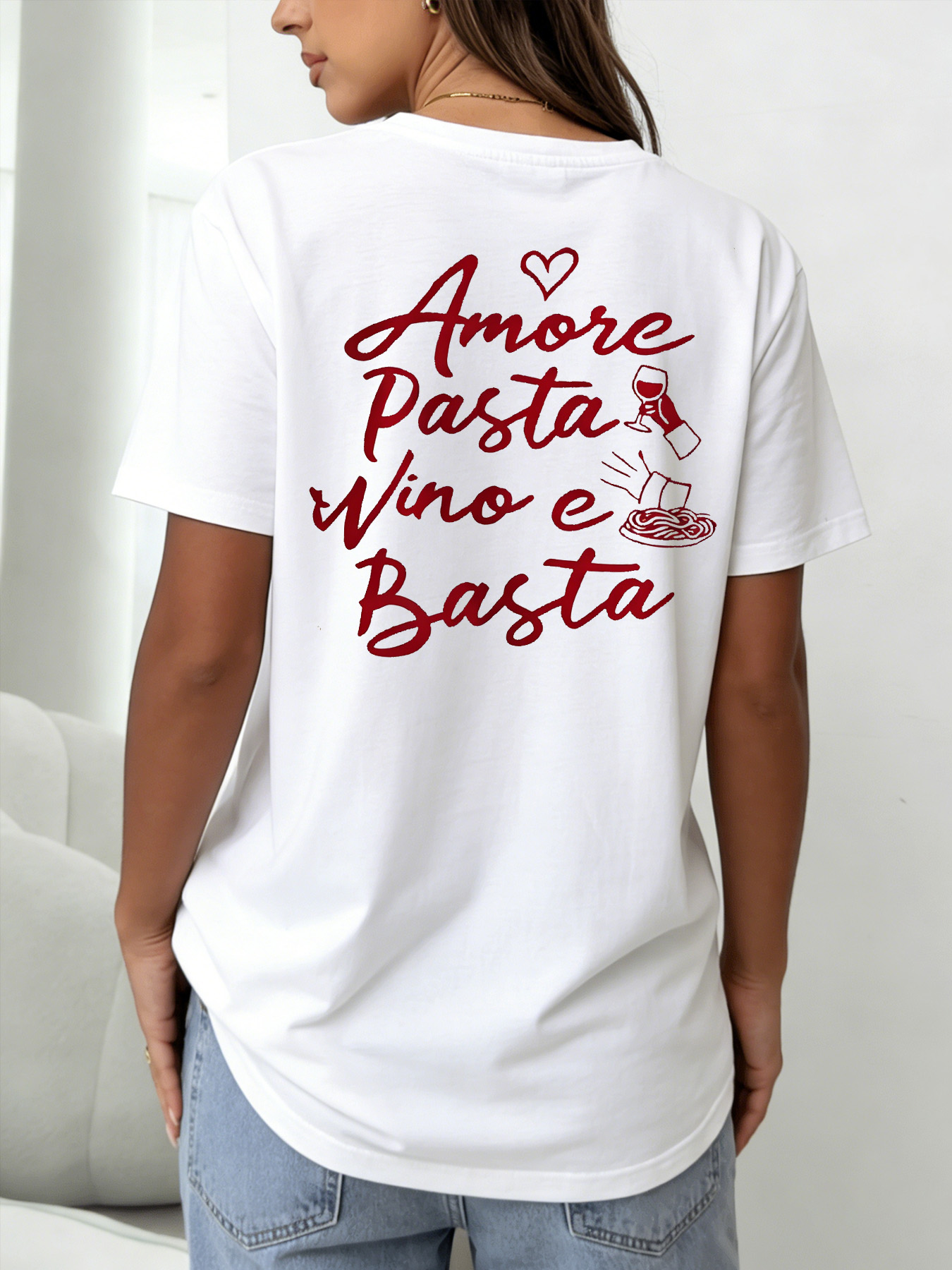 White Graphic Print Short Sleeve T-Shirt