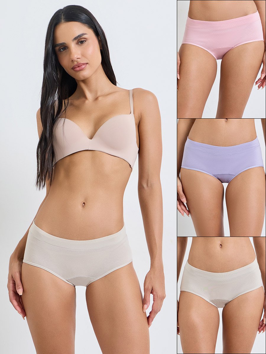 Pack of 3 - Cotton Elastane Shorts