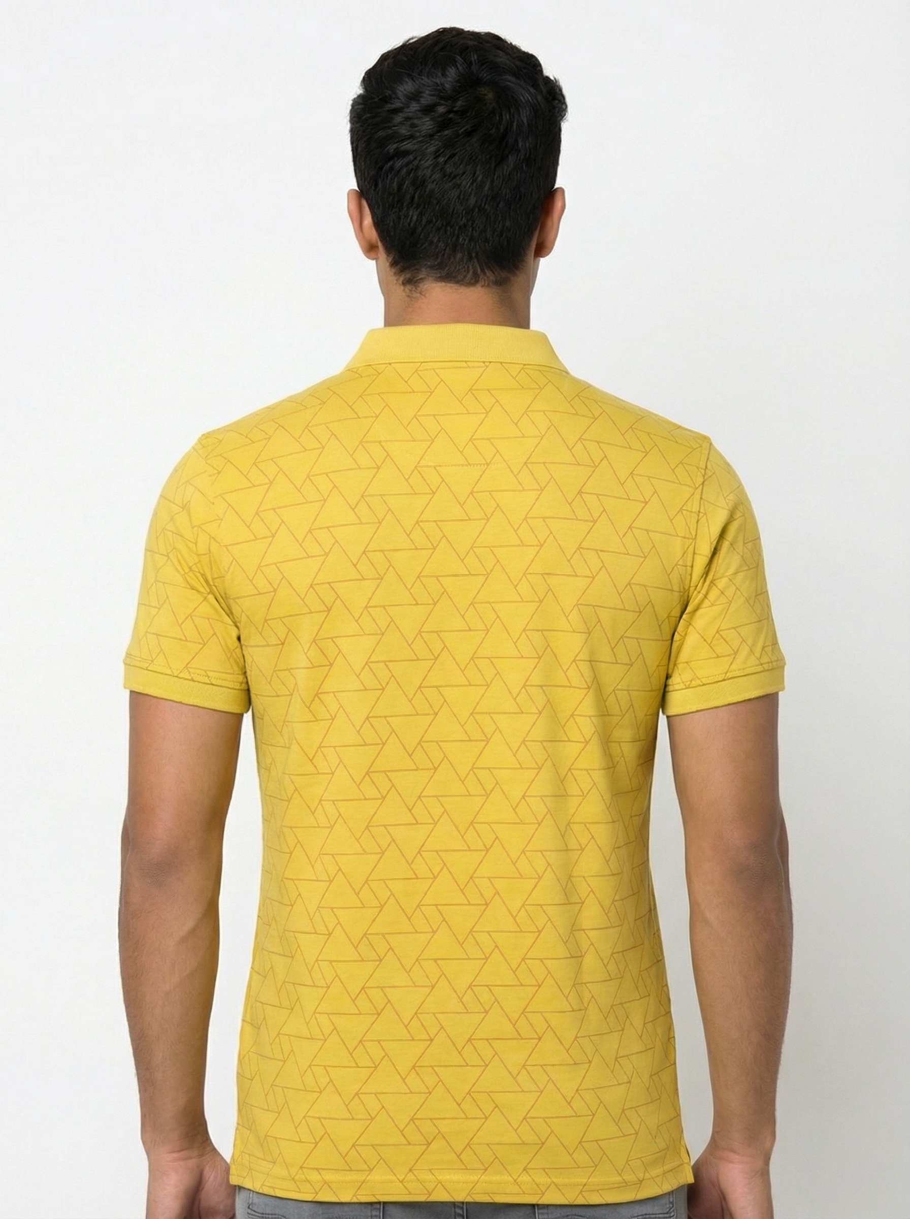 Yellow Printed Polo