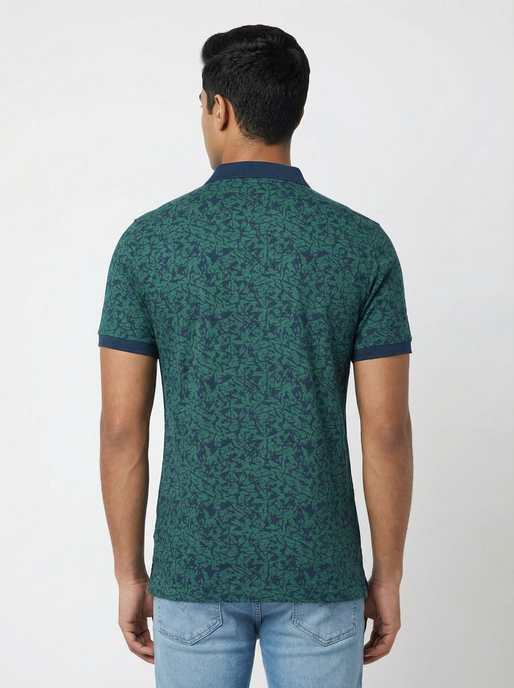 Green Printed Polo