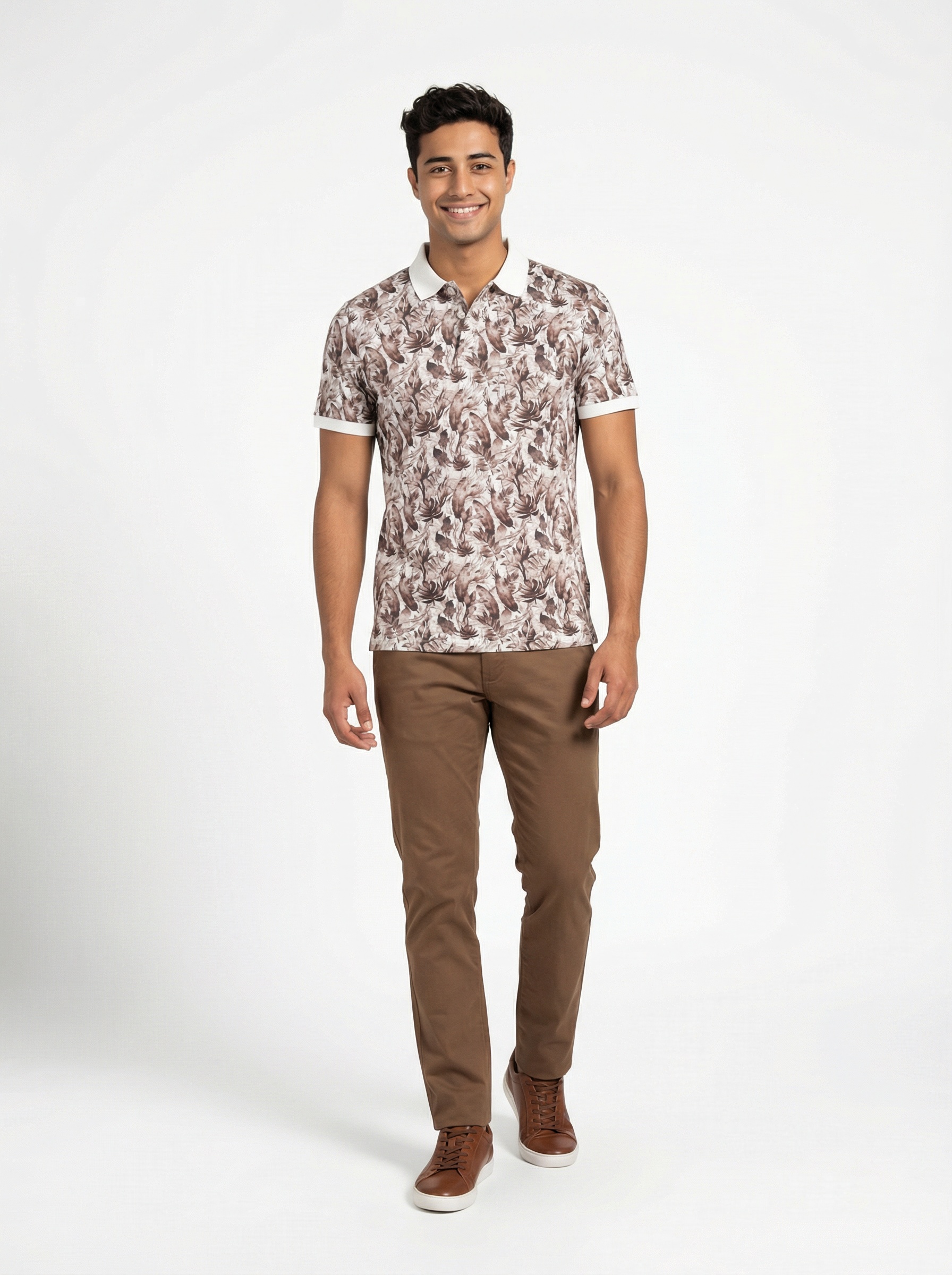 Purple Printed Polo