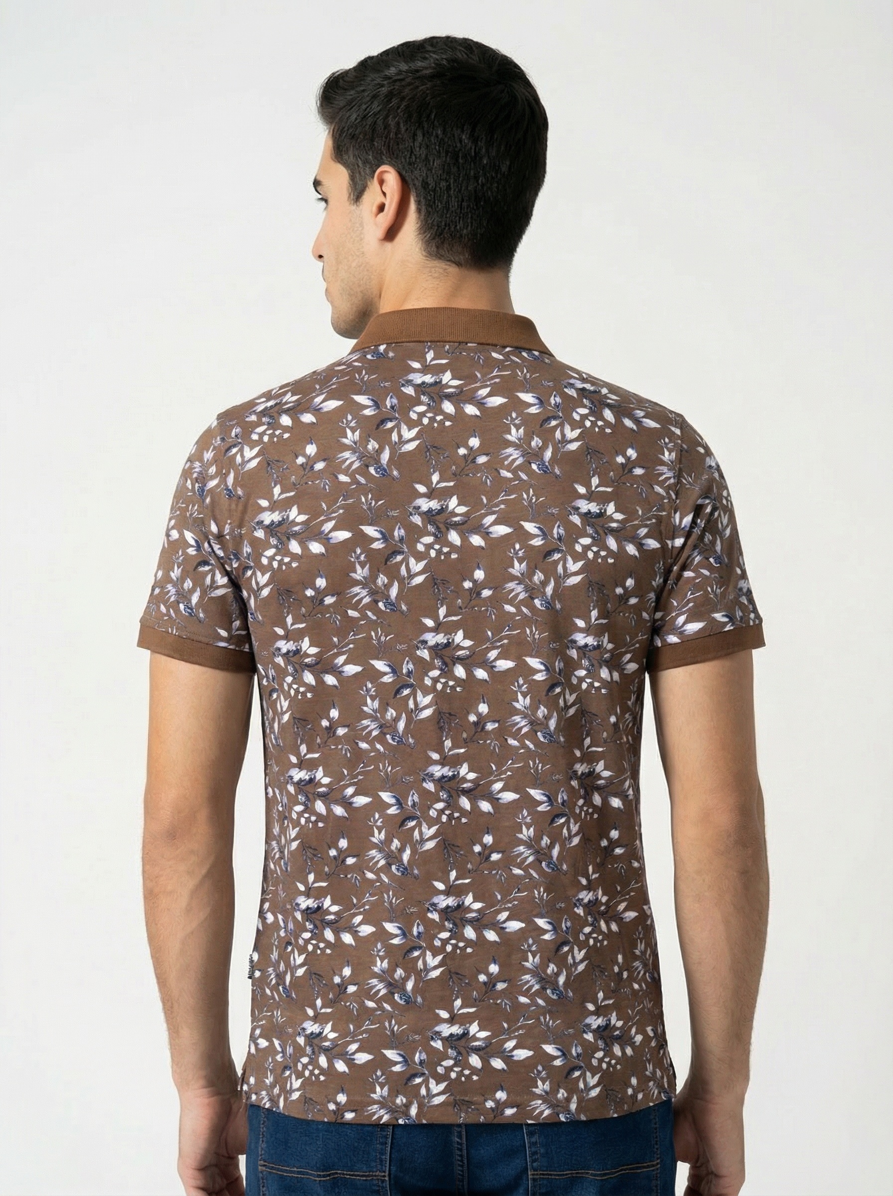Brown Printed Polo