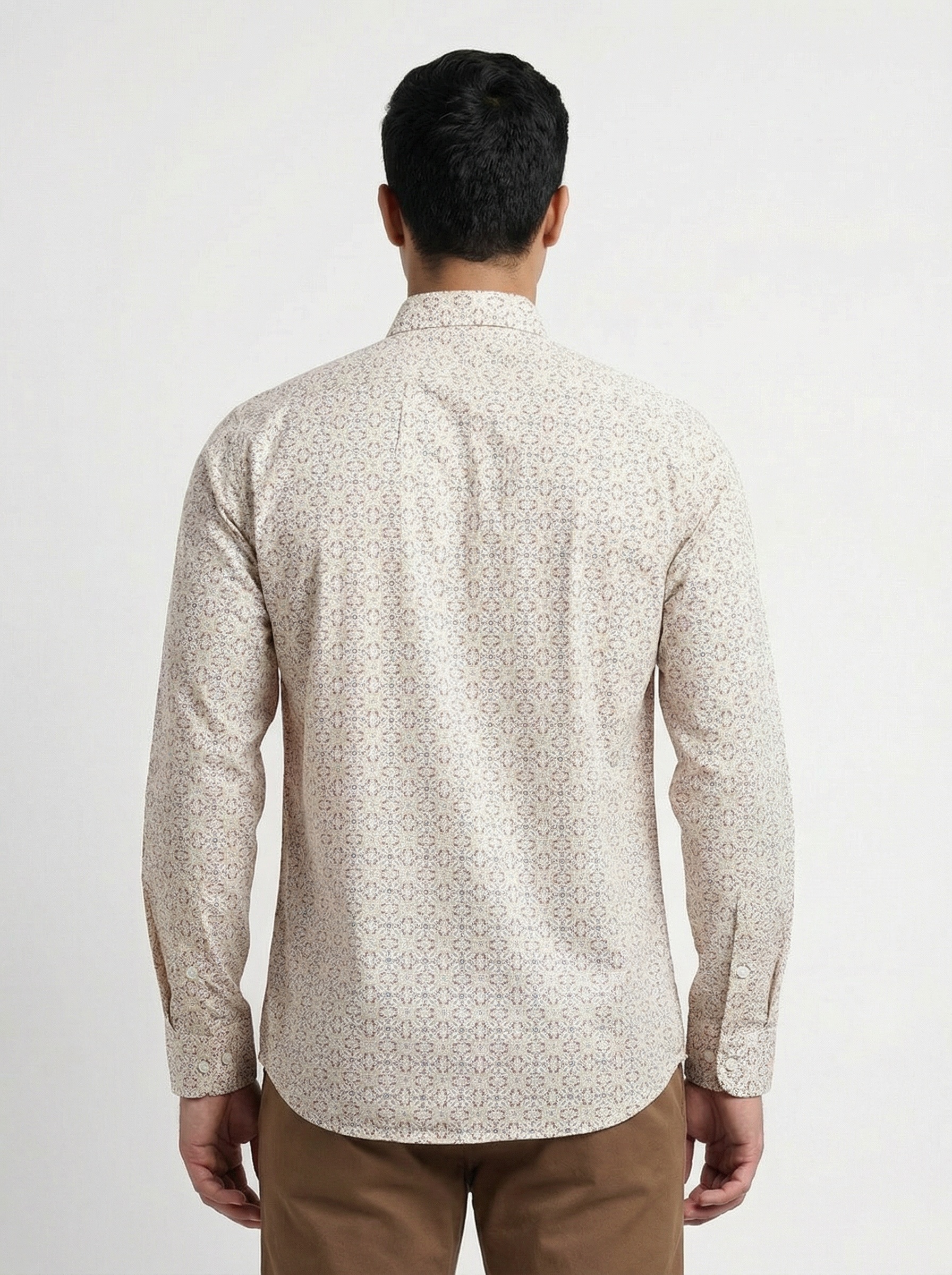 Cream Printed Shirt