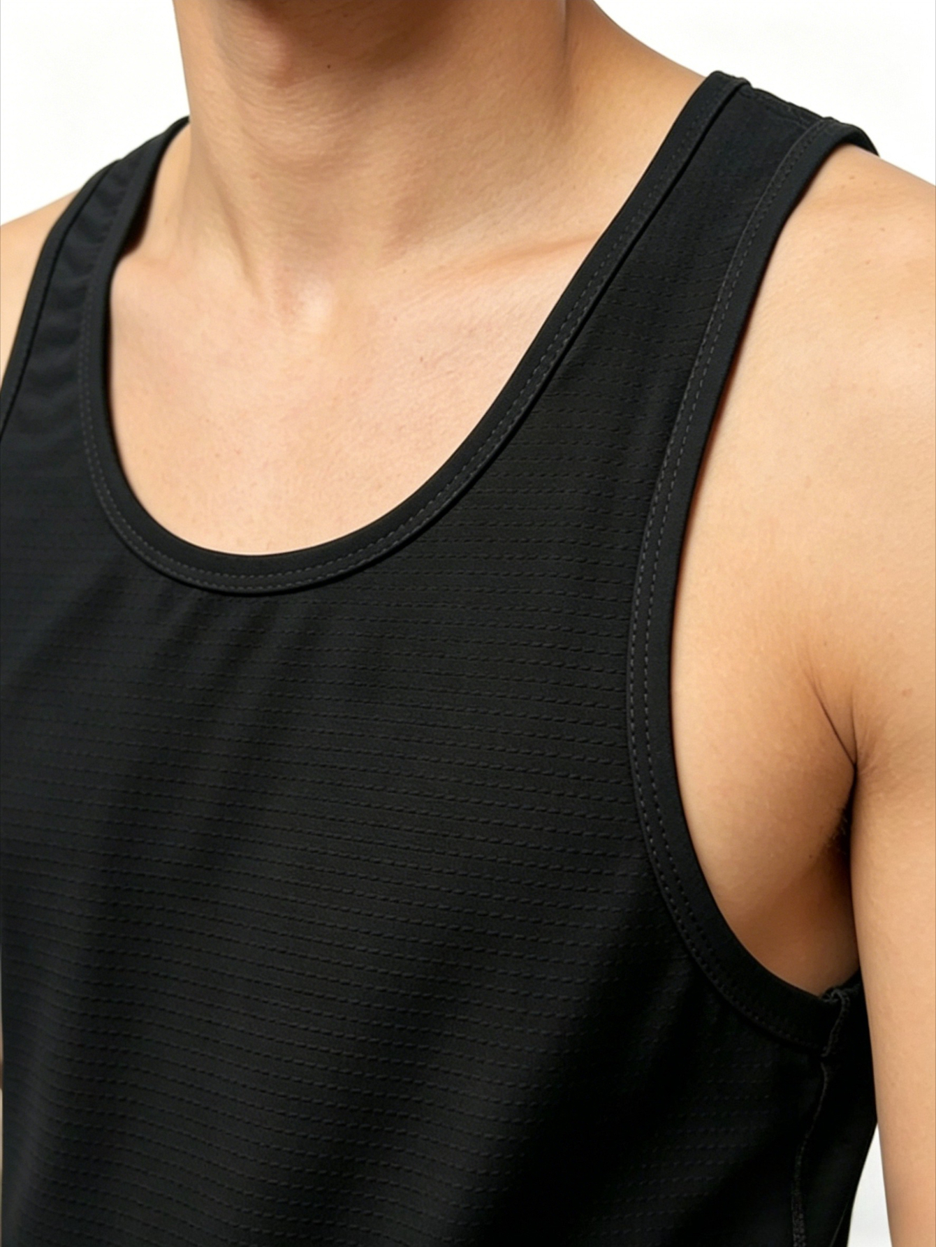 Men Black Graphic Print Tank Top