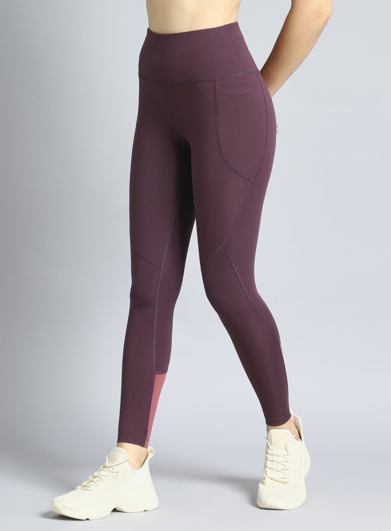 Maroon Plum Dance Flow Tights