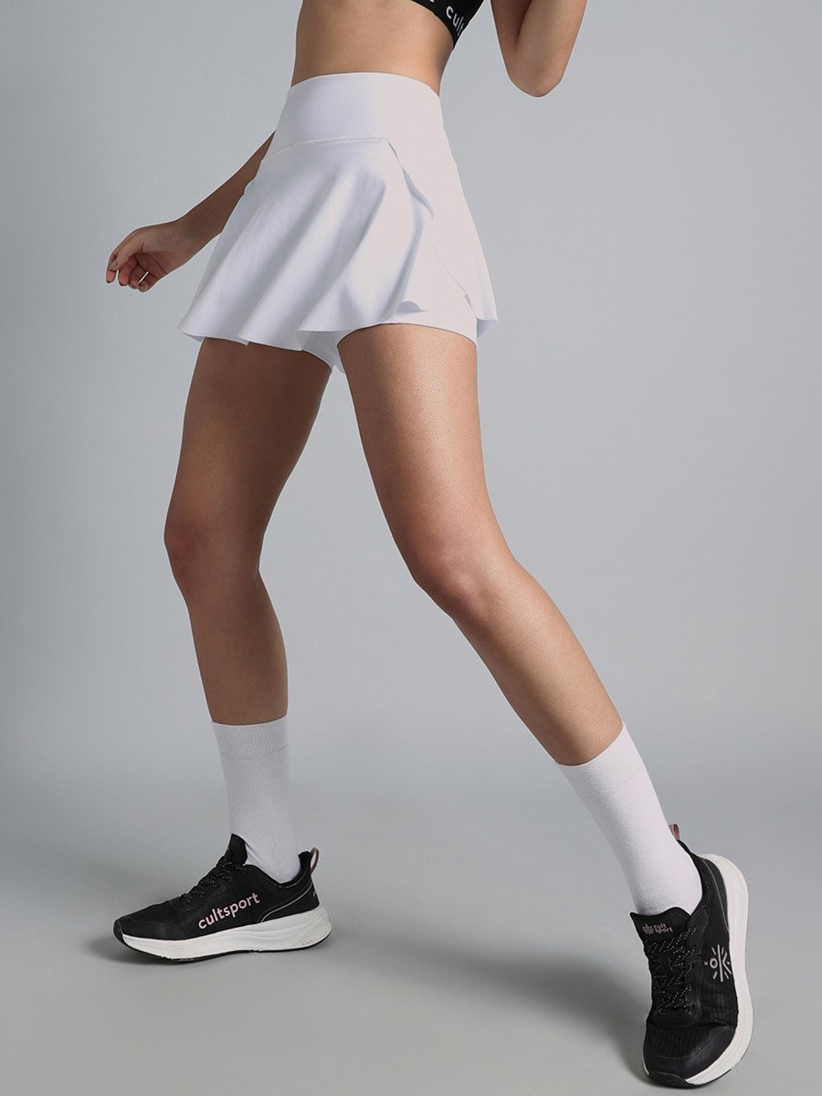 White True Performance Sculpted Skorts