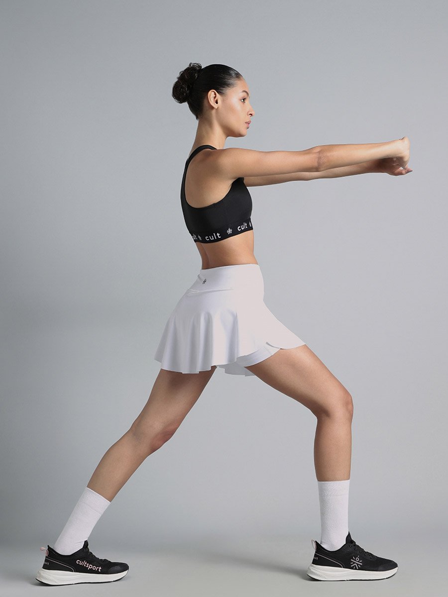 White True Performance Sculpted Skorts