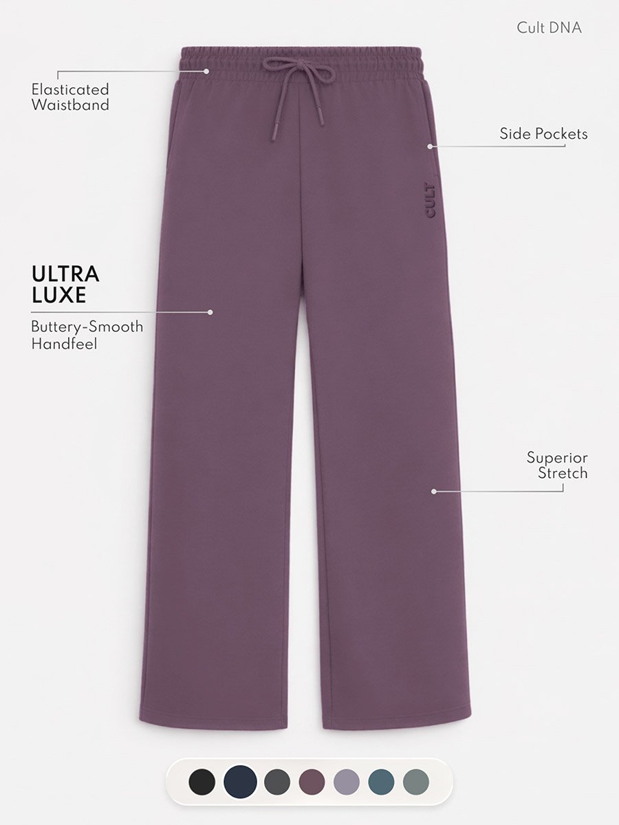 Wine Ultra Luxe Classic Trackpants