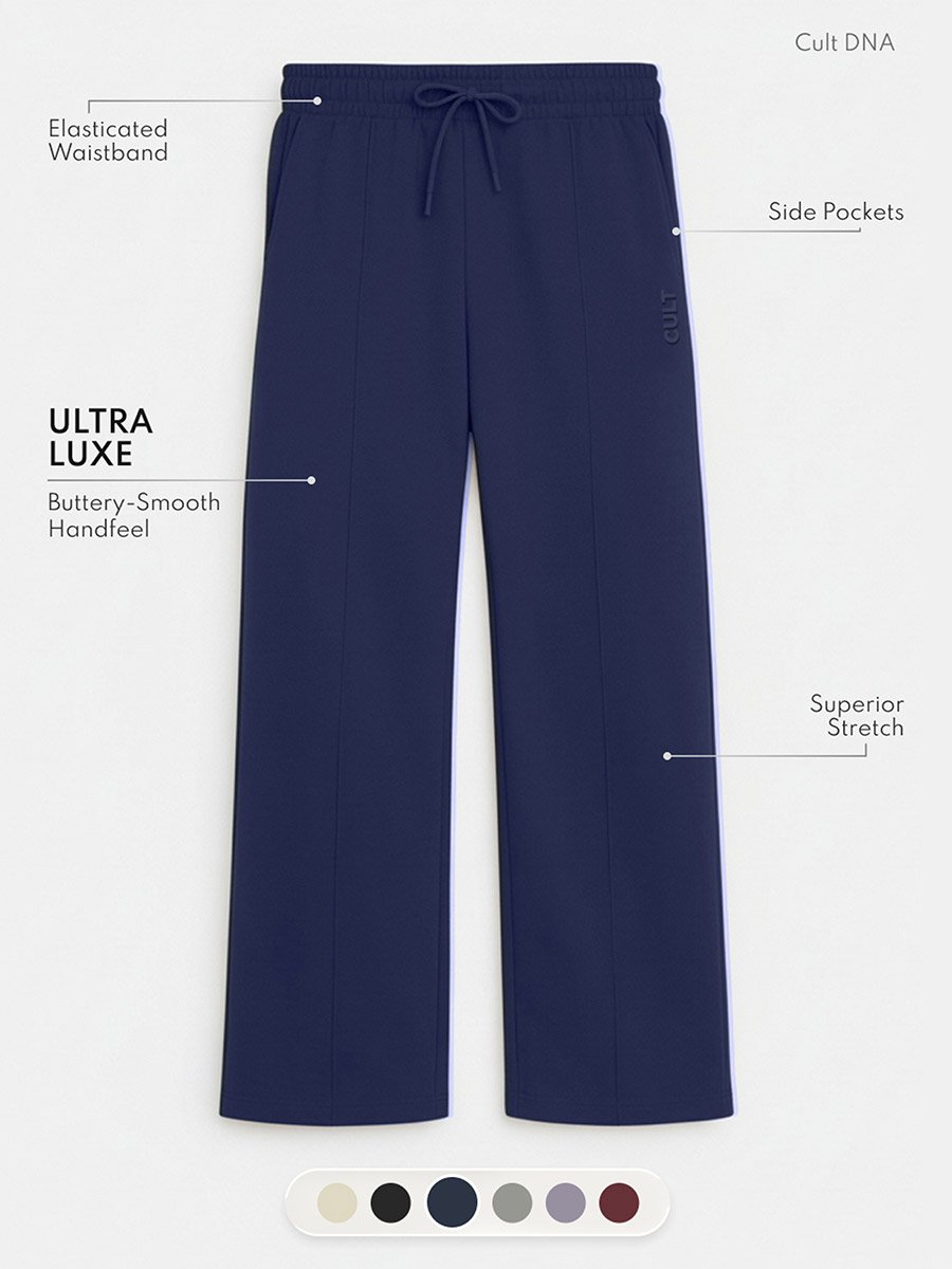 Navy Ultra Luxe Tailored Trackpants