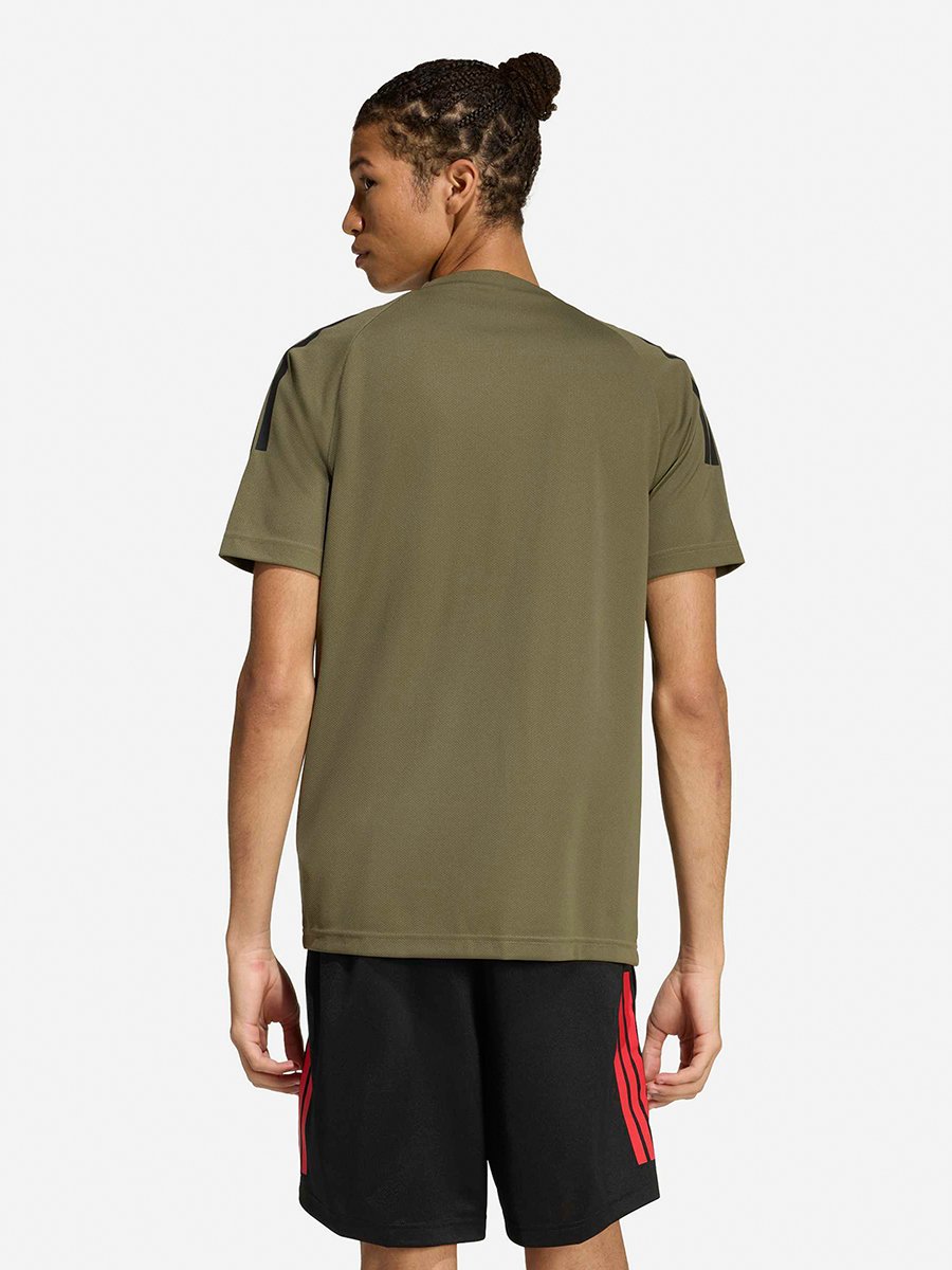 Men Khaki Sereno 3 Stripes Logo T-Shirt