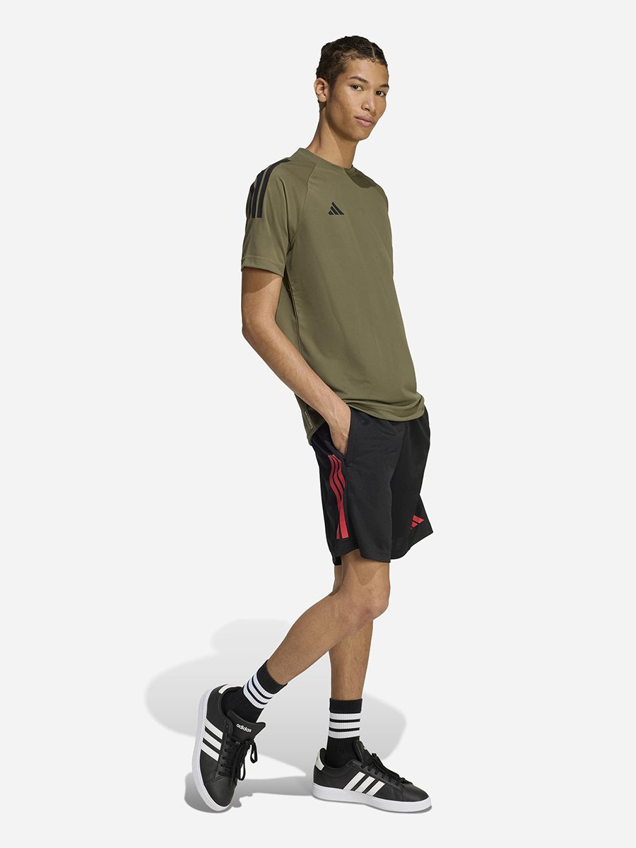Men Khaki Sereno 3 Stripes Logo T-Shirt
