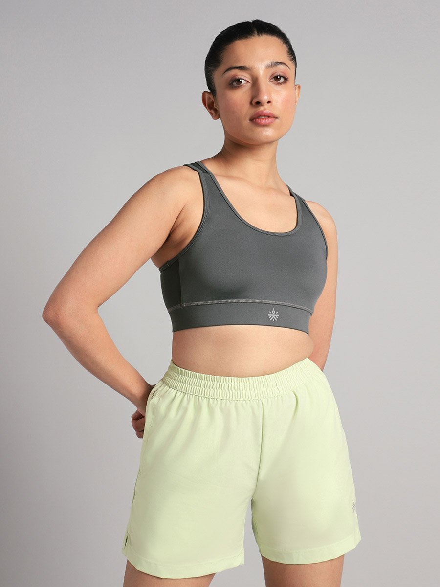 Grey Running Pro High Support Bra