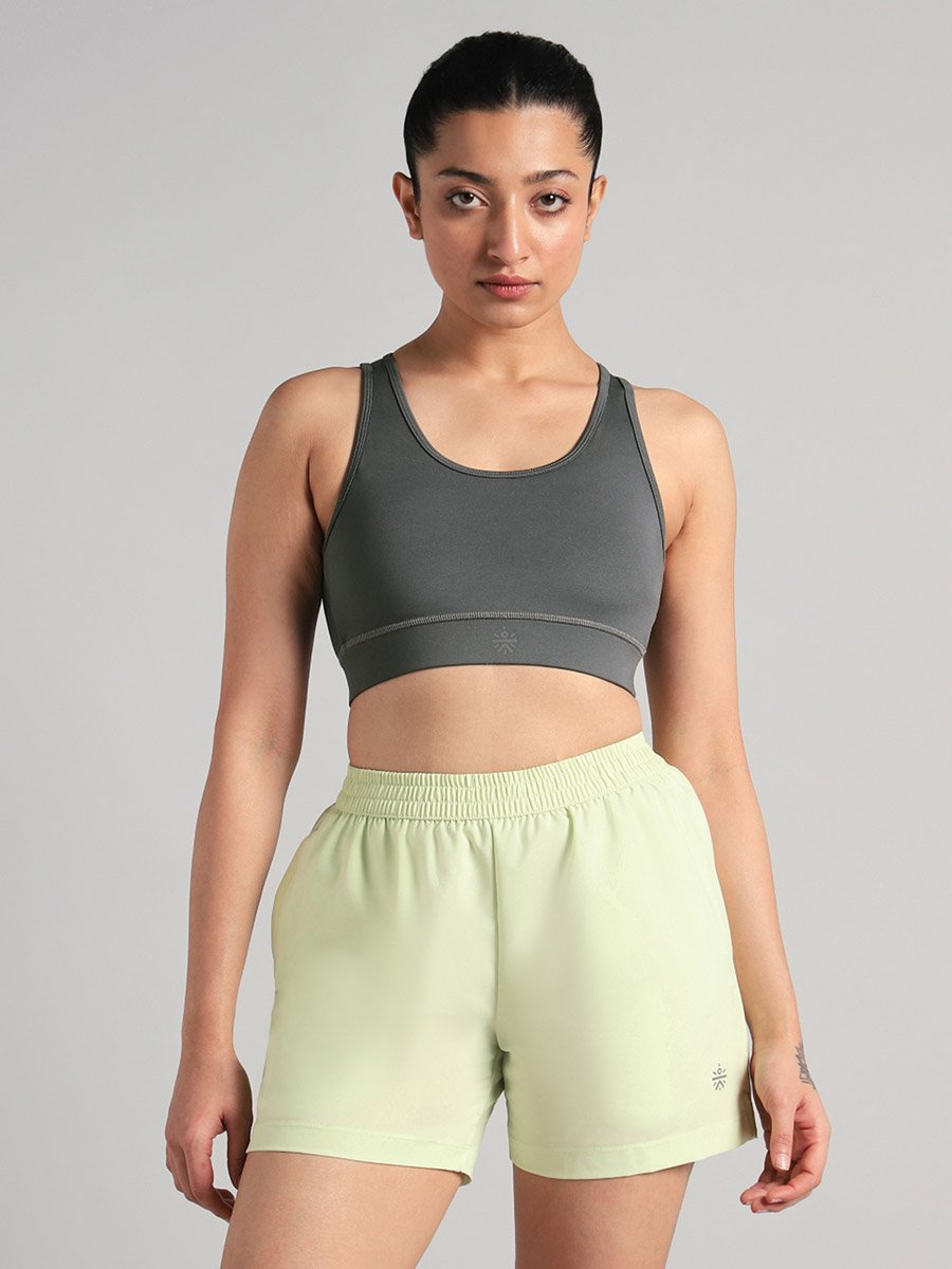 Grey Running Pro High Support Bra