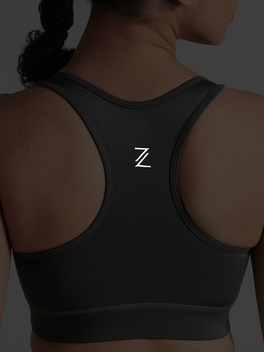 Grey Running Pro High Support Bra