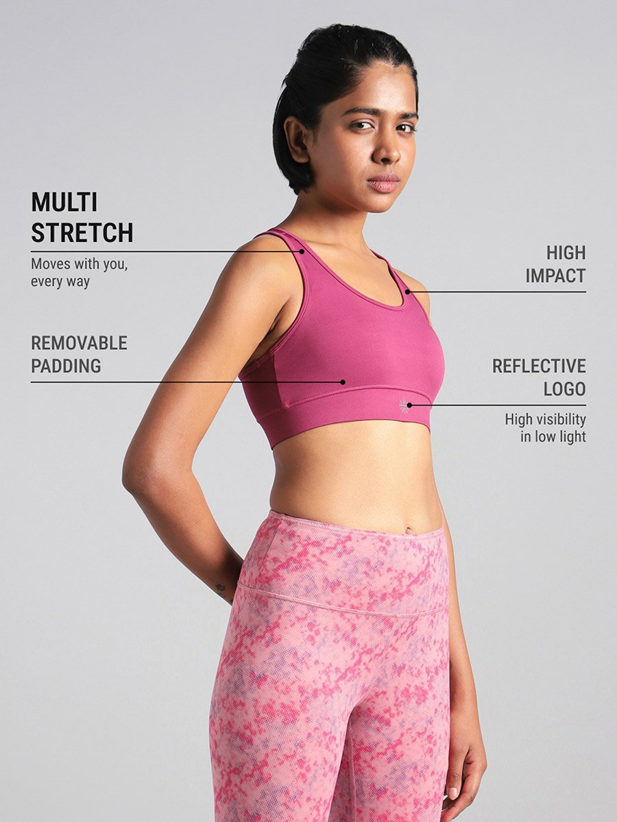 Pink Running Pro High Support Bra
